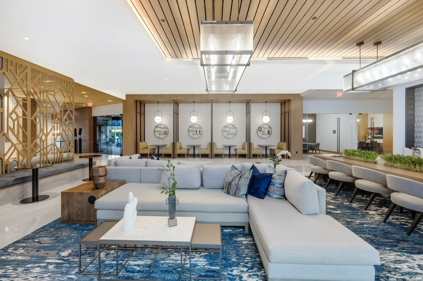 Whether you need a quiet nook or a c ollaborative space, our thoughtfully designed seating areas make remote work effortless.